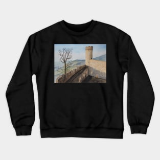 German Castle Watercolor Painting Crewneck Sweatshirt